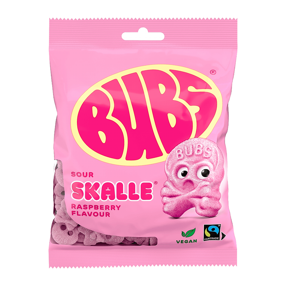 BUBS Sour Raspberry Skulls